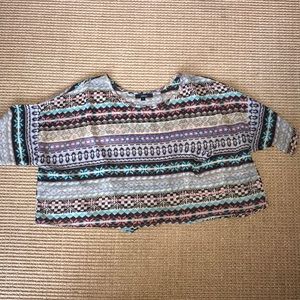 Millau LF Tribal/Geometric Patterned Crop Top